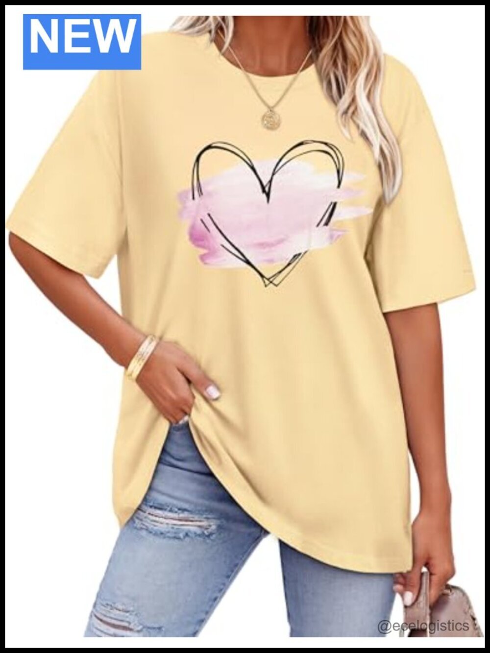 Oversized Crewneck Graphic Tee Short Sleeve Relaxed Fit Summer Top